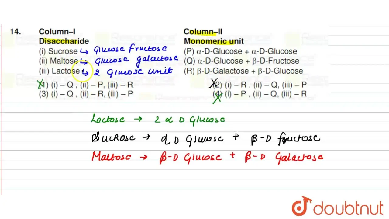 Match List-I With List-II Choose The Correct Answer From The Opti