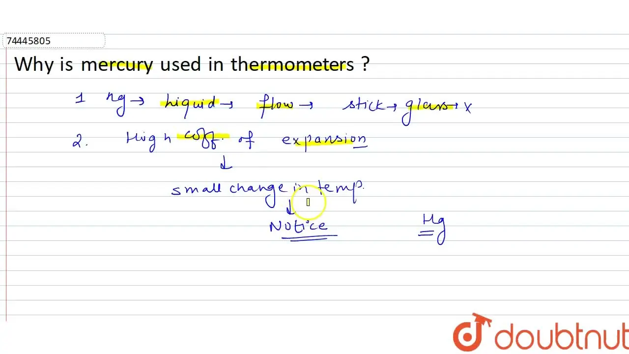 Why is mercury used in thermometers