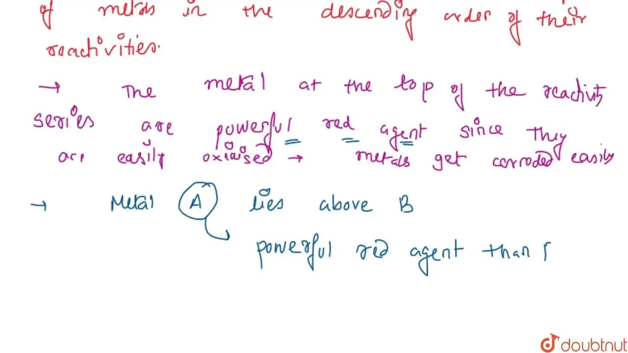 [Bengali] The metal A lies above B in the activity series of metals. W