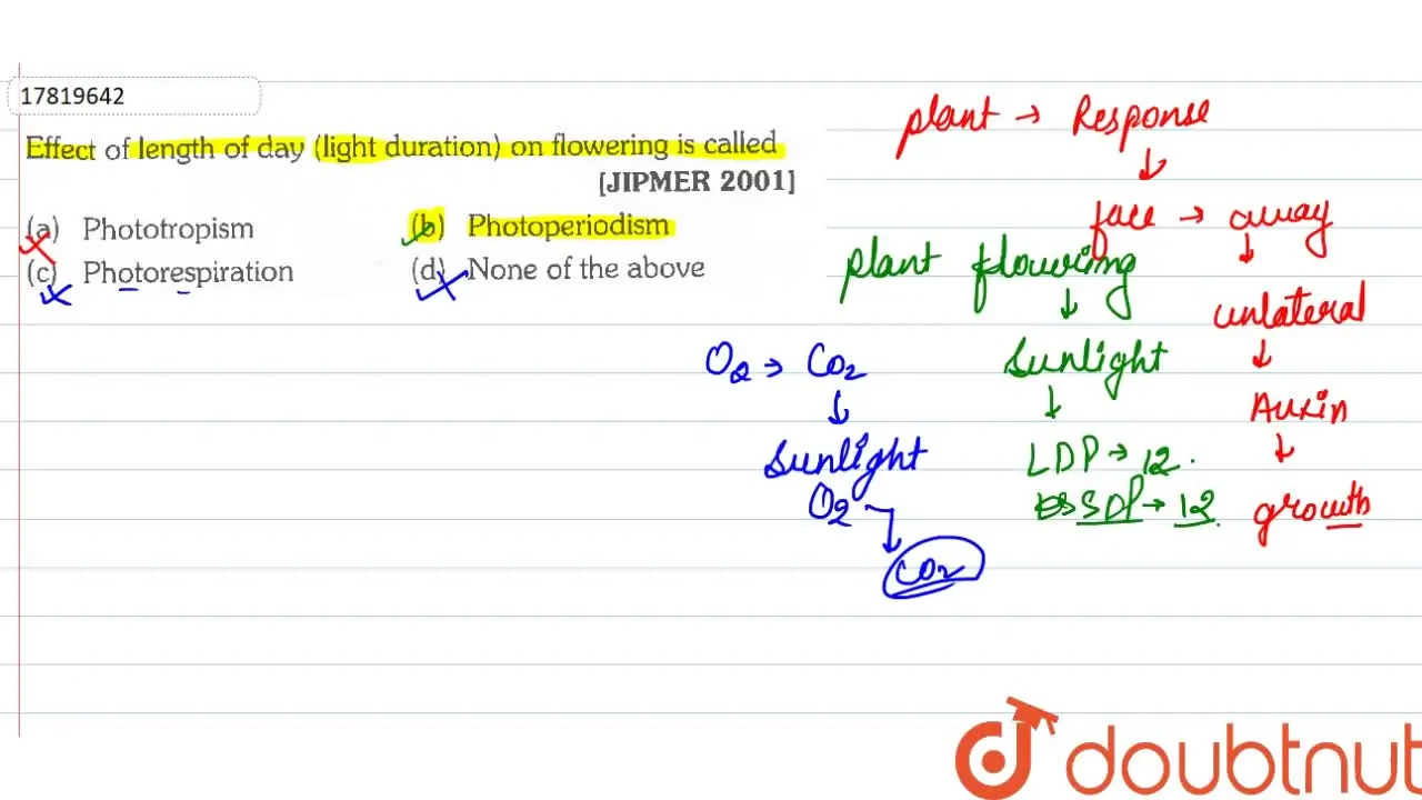 Effect Of Length Of Day light Duration On Flowering Is Called effect-of-length-of-day-light-duration-on-flowering-is-called