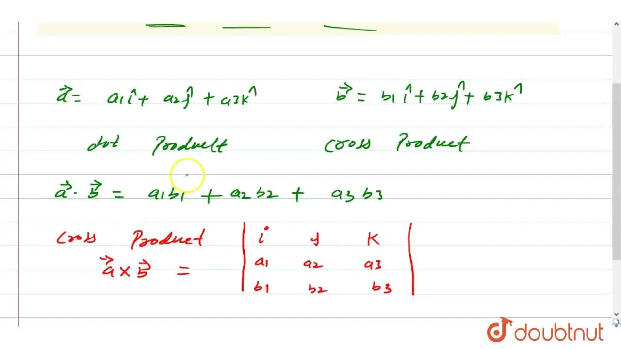 Define vector product of two vectors.