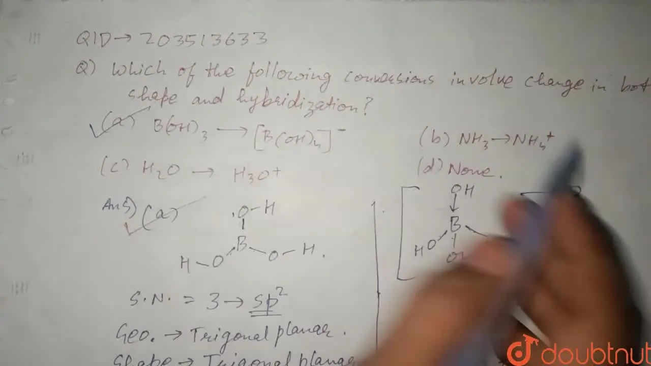 Which of the following conversions involves change in both shape and h