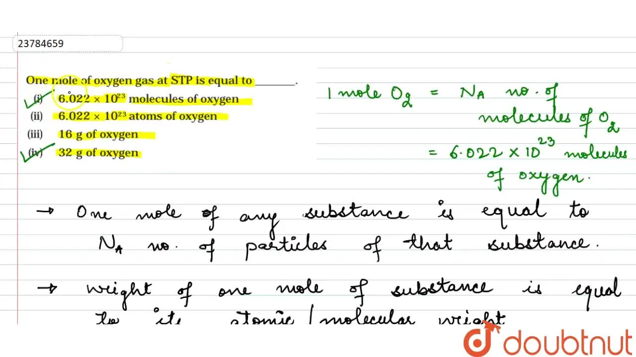 one-mole-of-oxygen-gas-at-stp-is-equal-to