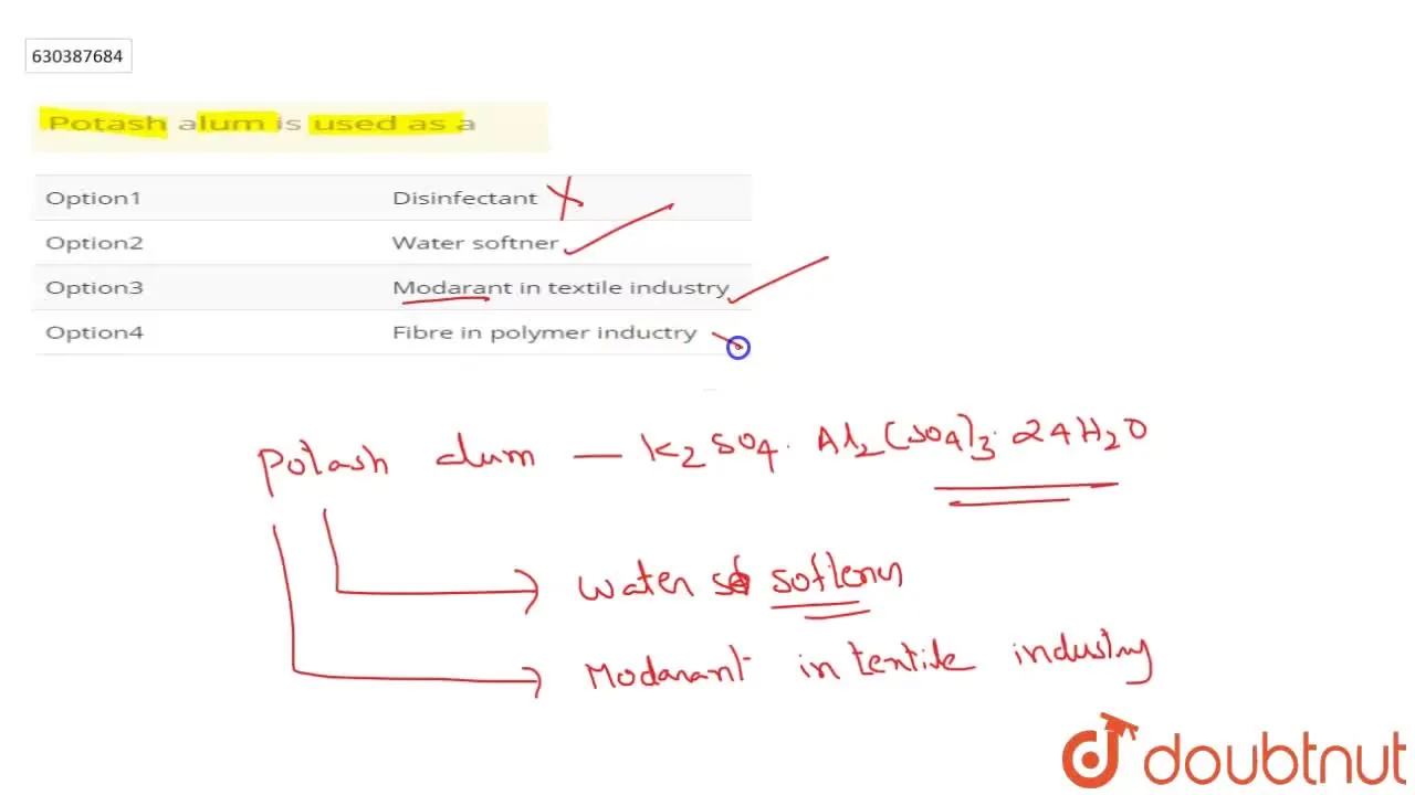 [Telugu] Potash alum is used as a