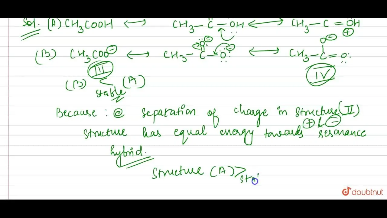 Which Of The Two Structures (A) And (B) Given Below Is More Stabilised