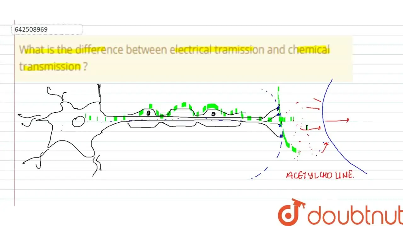 What is the difference between electrical tramission and chemical tr