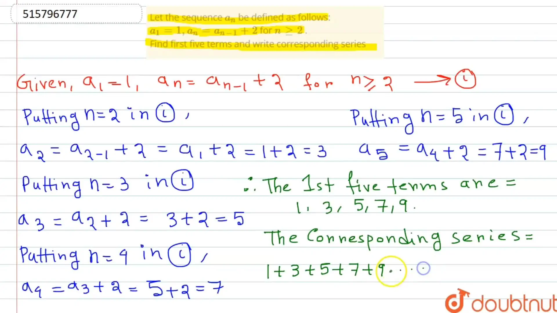[Bengali] Let the sequence an be defined as follows a1 = 1, an
