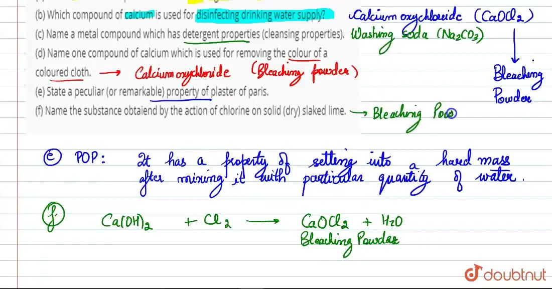 (a) Name a sodium compound used for softening hard water. (b) Which