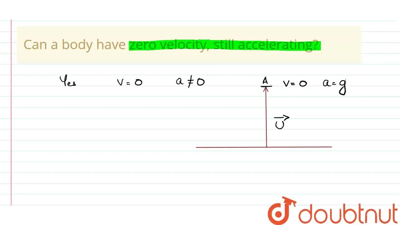 [Malayalam] Can a body have zero velocity, still accelerating?