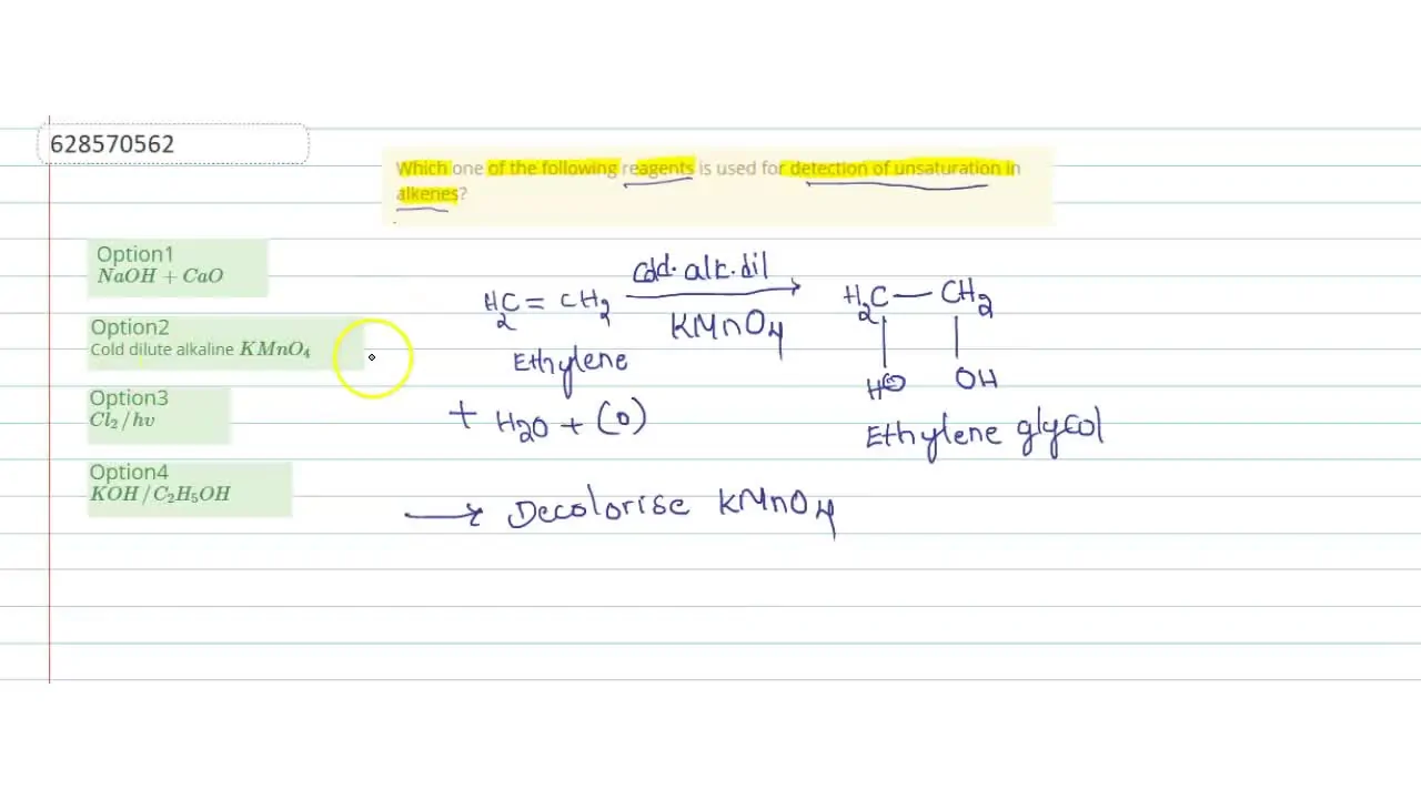 [Telugu] Which one of the following reagents is used for detection of