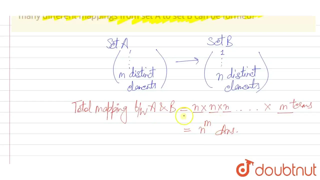 Set A Has M Distinct Elements And Set B Has N Distinct Elements. The