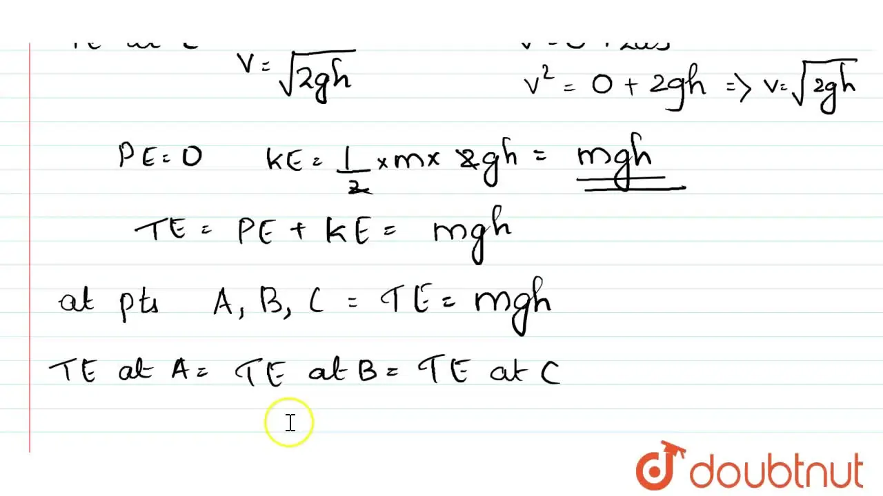 [Malayalam] Show that total mechanical energy is conserved for a freel
