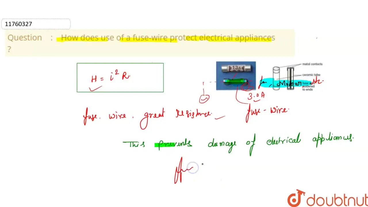 How does use of a fusewire protect electrical appliances