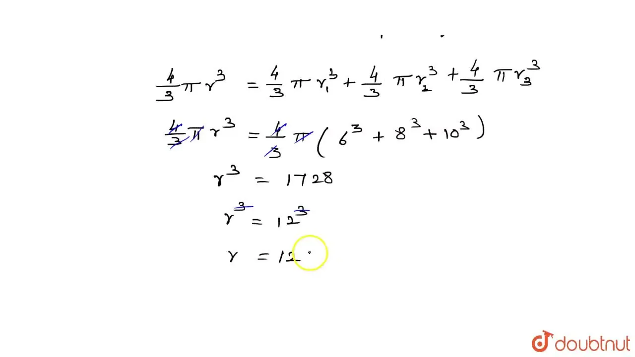 [Tamil] Three metallic spheres of radii 6 cm, 8 cm and 10 cm respectiv