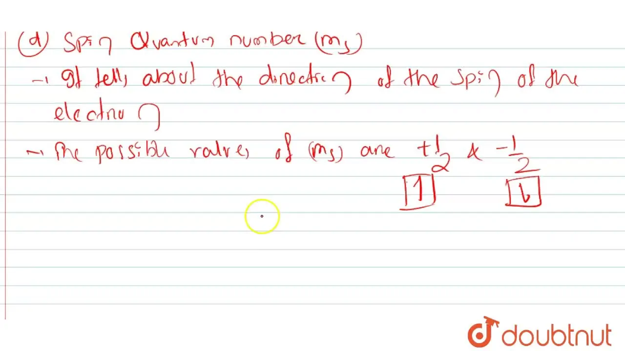 [Odia] What are quantum numbers ? Describe briefly four quantum number