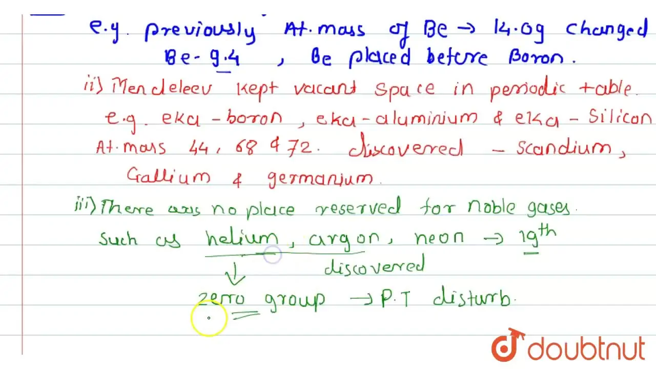 [Marathi] State the merits of Mendeleev's periodic table.