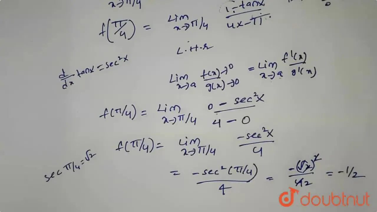 Telugu Let F x 1 tan X 4x pi X Ne Pi 4 X In 0 pi 2 If F x telugu-let-f-x-1-tan-x-4x-pi-x-ne-pi-4-x-in-0-pi-2-if-f-x