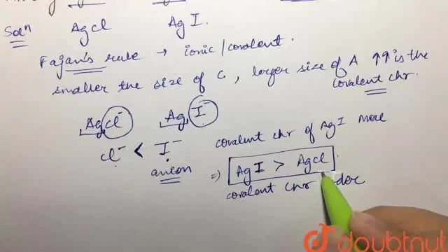 Among AgCl and Agl which is more covalent