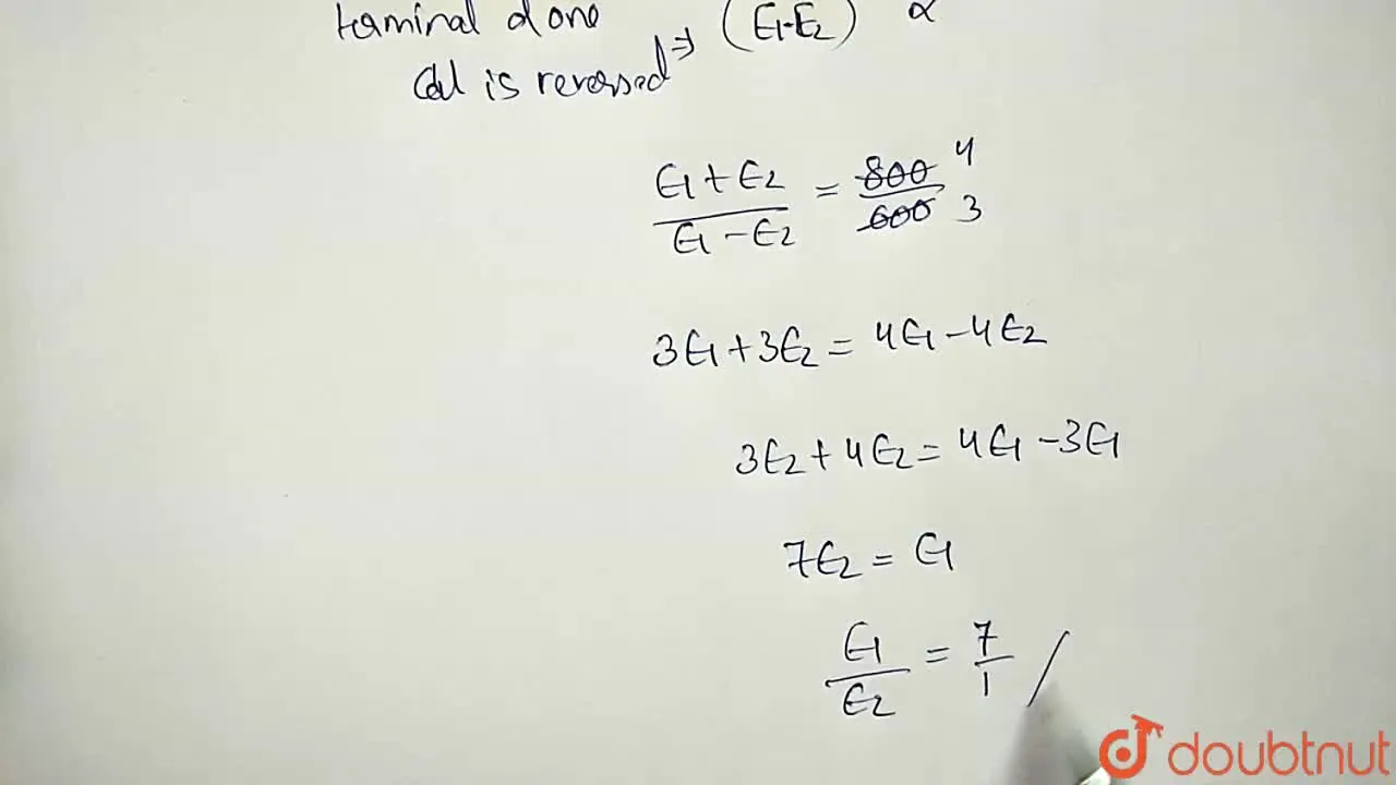 [Telugu] The balancing lengths of potentiometer wire are 800 cm and 60