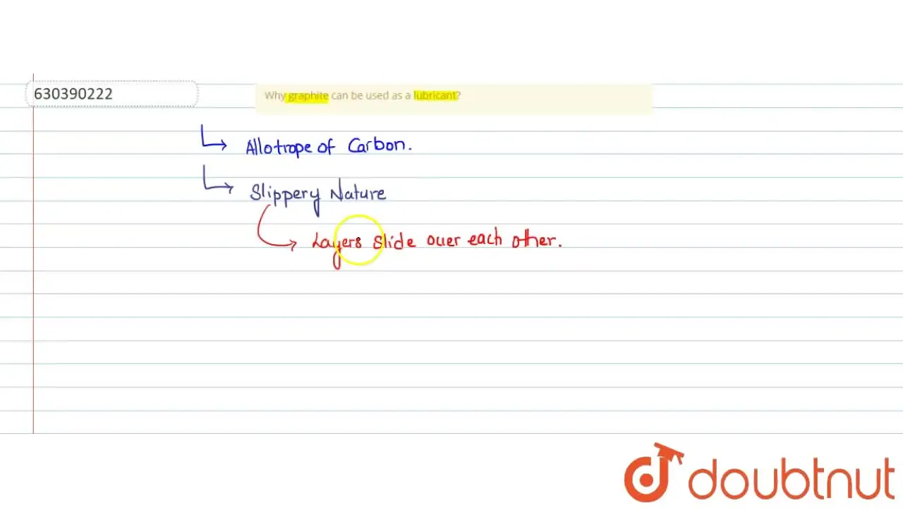 [Telugu] Why graphite can be used as a lubricant?