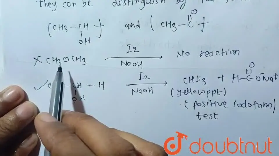 Give chemical test to distinguish dimethyl ether and ethyl alcohol.