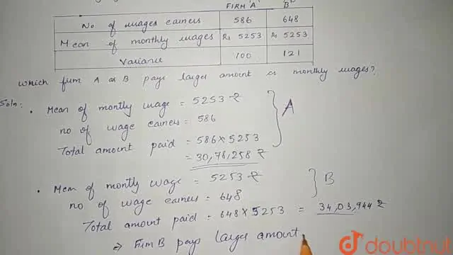 [Malayalam] An analysis of monthly wages paid to workers in two firms
