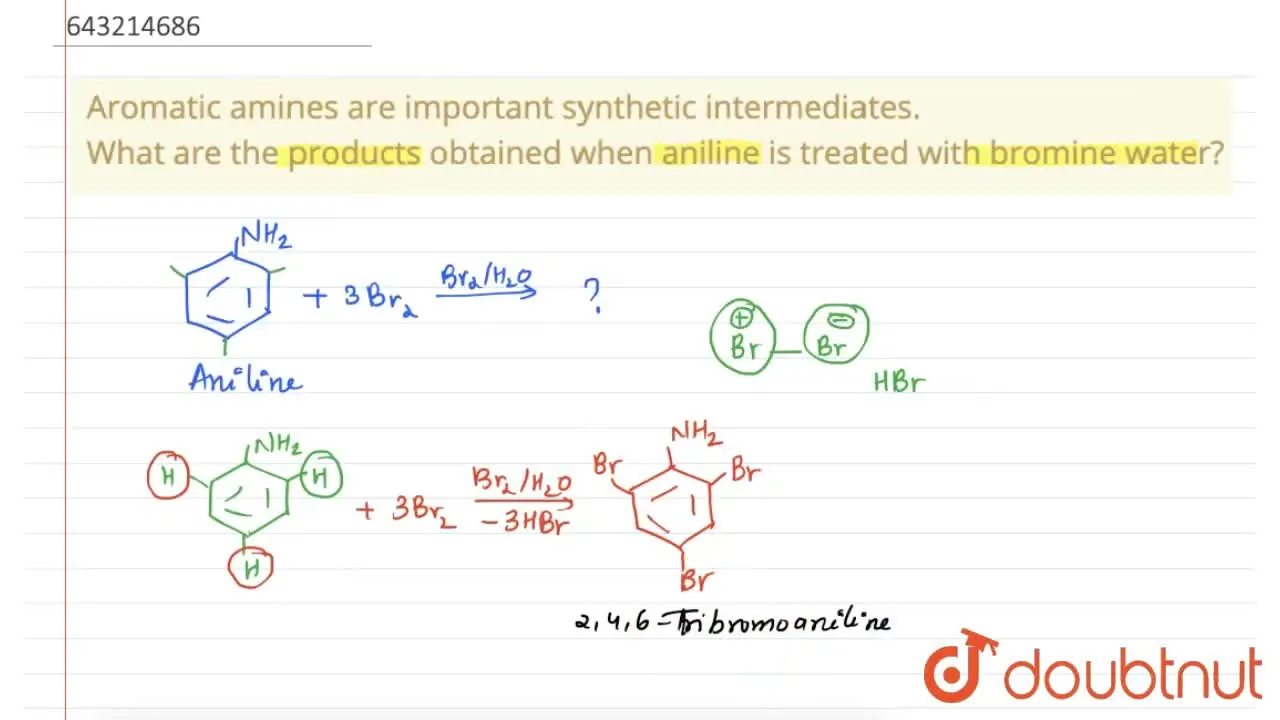 [Malayalam] Aromatic amines are important synthetic intermediates. Wh