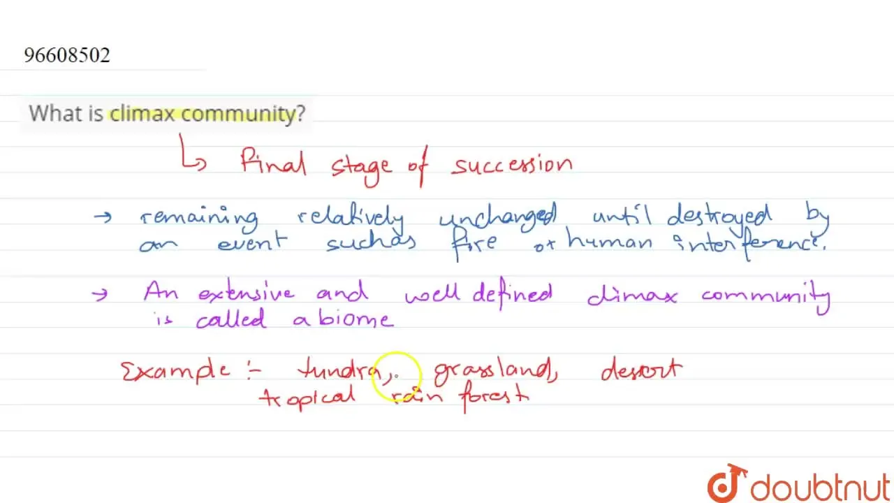 What is climax community?