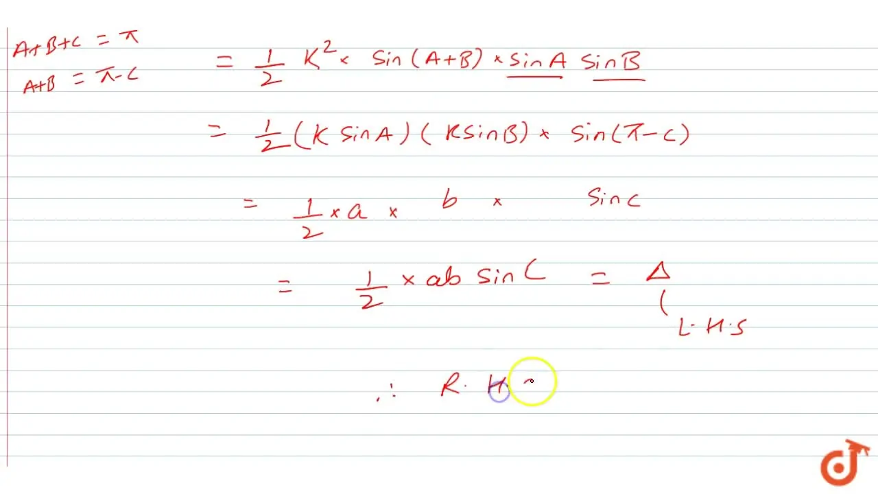 In Any A B C , Prove That: =(a^2-b)/2dot(sinAsinB)/(sin(A-B))