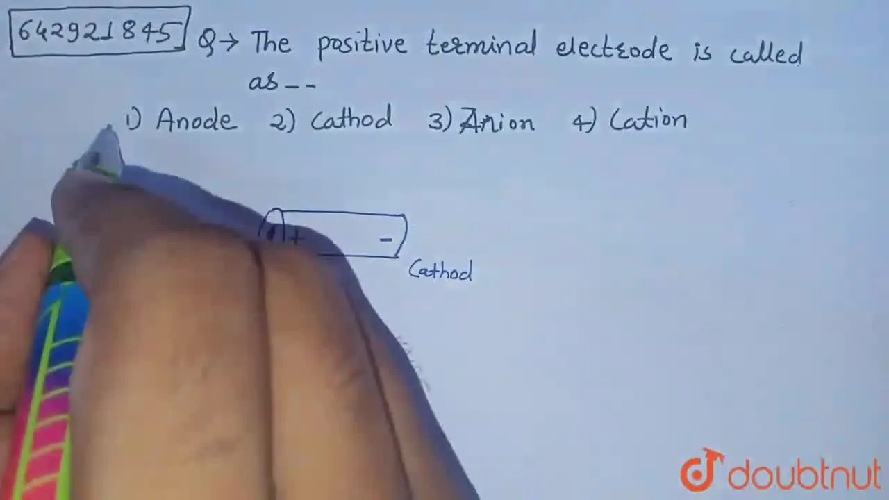 [Marathi] The positive terminal electrode is called as………….