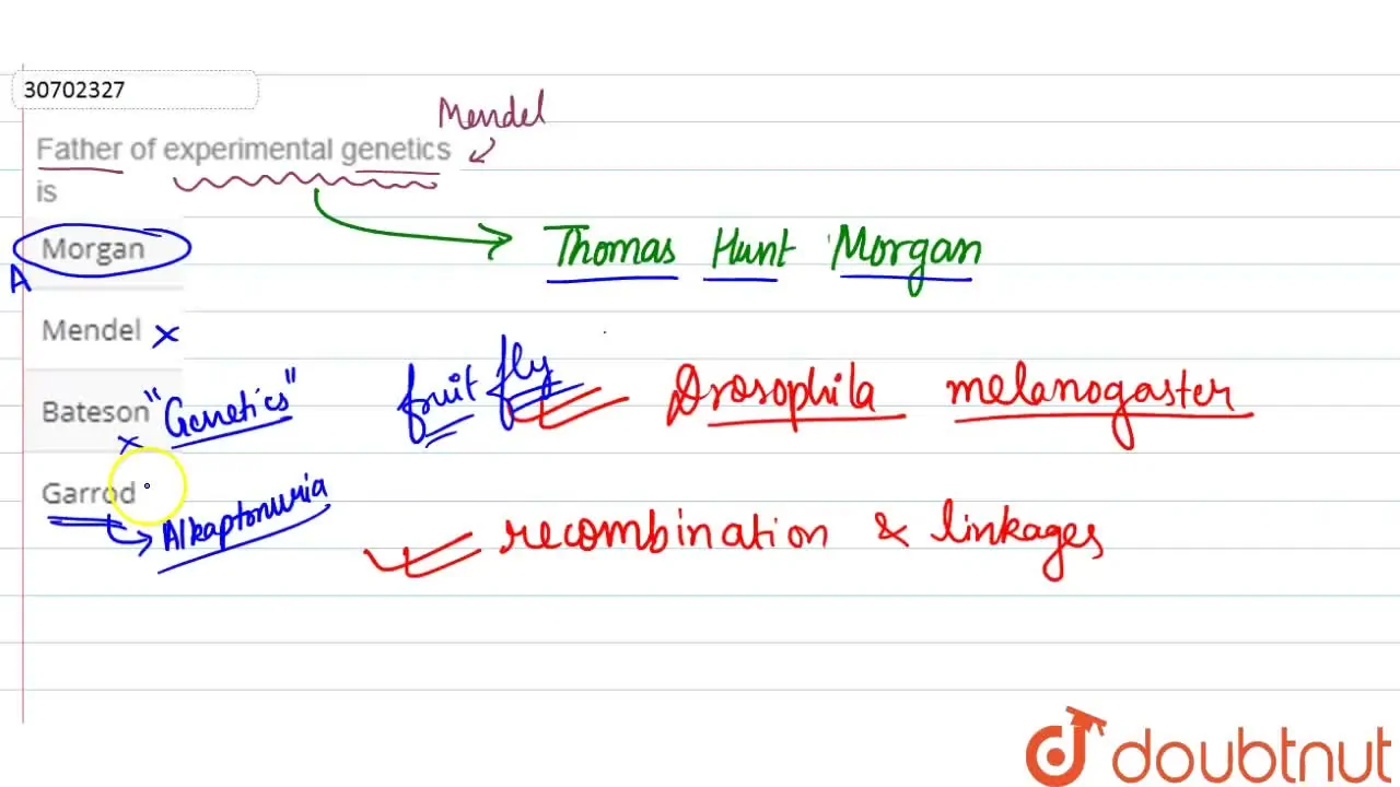 a father of experimental genetics