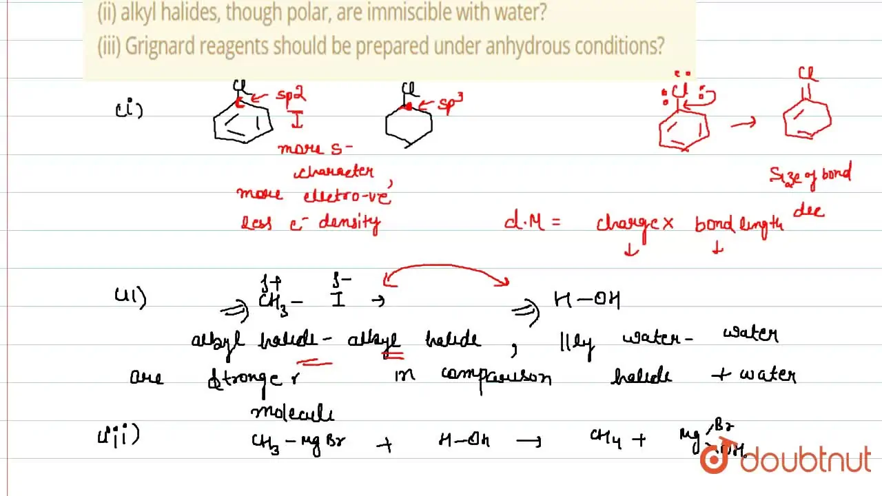 Explain Why I The Dipole Moment Of Chlorobenzene Is Lower Than Tha   7002652.webp