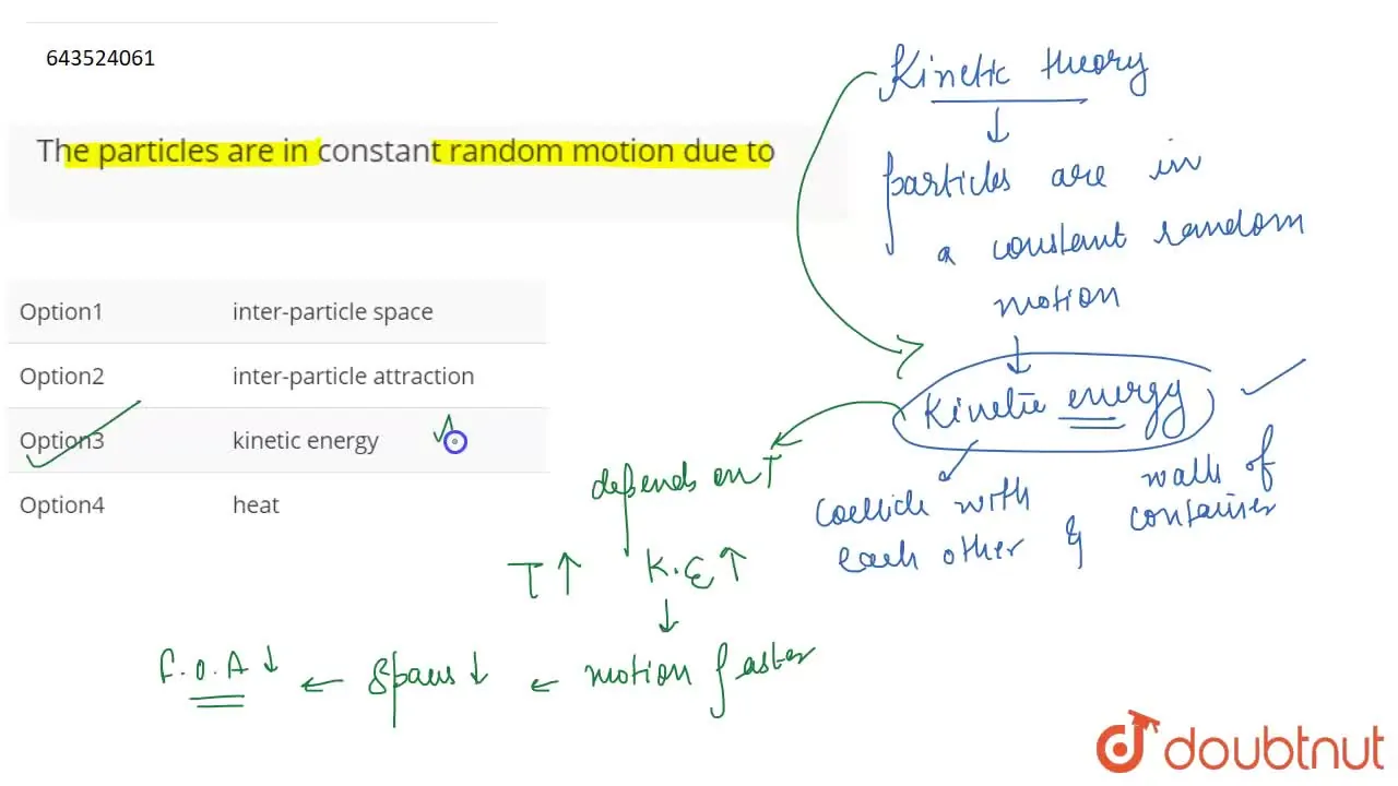 The particles are in constant random motion due to