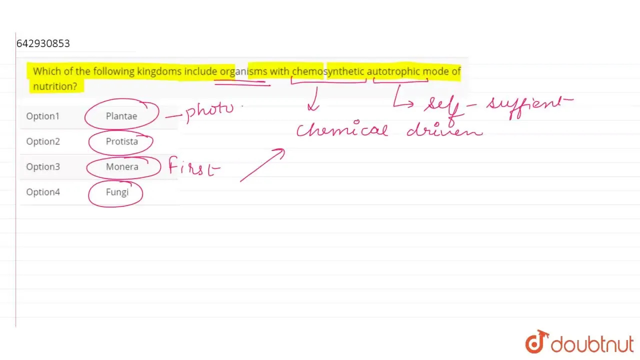 Which of the following kingdoms include organisms with chemosynthetic autotrophic  mode of nutrition?
