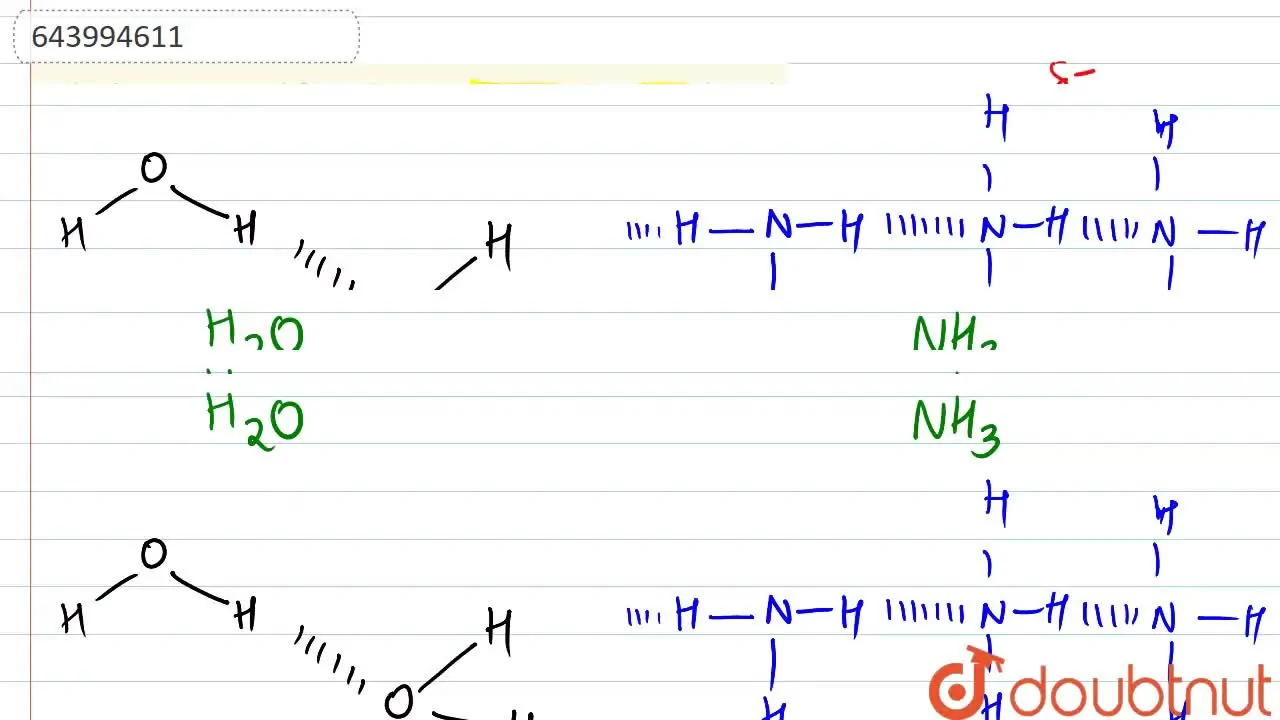 Which compound form linear polymer due to Hbond (a)H(2)O (b)NH(3)