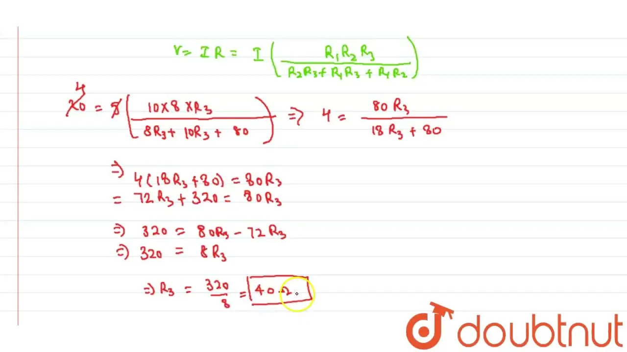 [Punjabi] A parallel combination of three resistors takes a current of