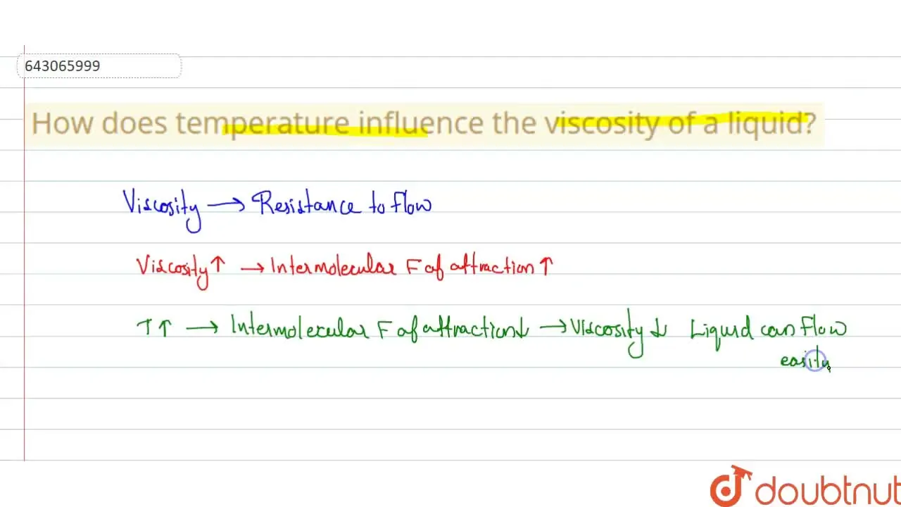 [Malayalam] How does temperature influence the viscosity of a liquid?