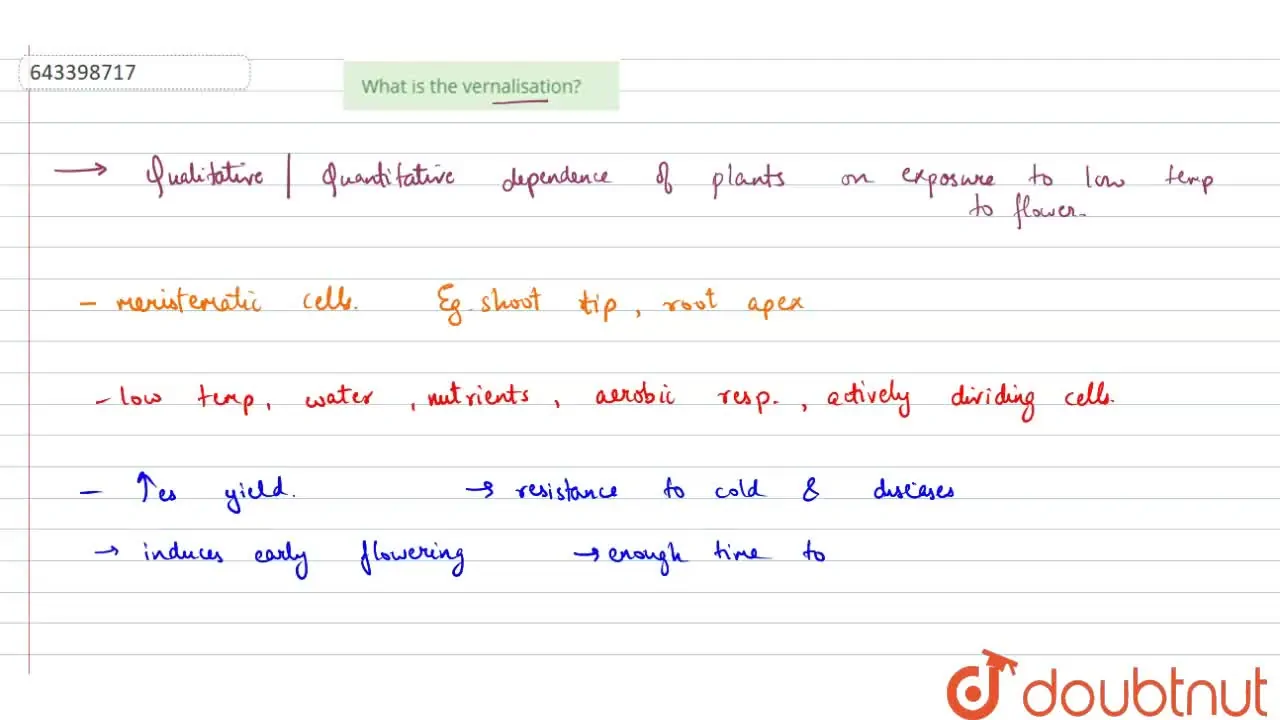What is the vernalisation?