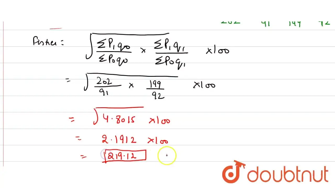 From the following data, construct a price index number by using