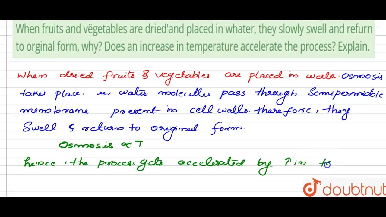 [Malayalam] When fruits and vëgetables are dried'and placed in whater,