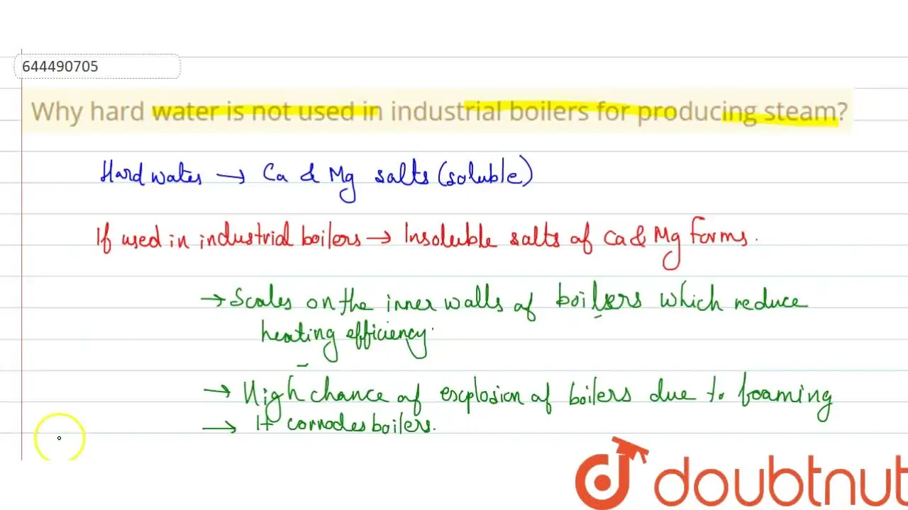 [Malayalam] Why hard water is not used in industrial boilers for produ