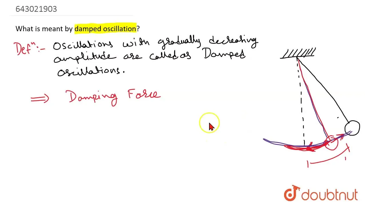 [Marathi] What is meant by damped oscillation?