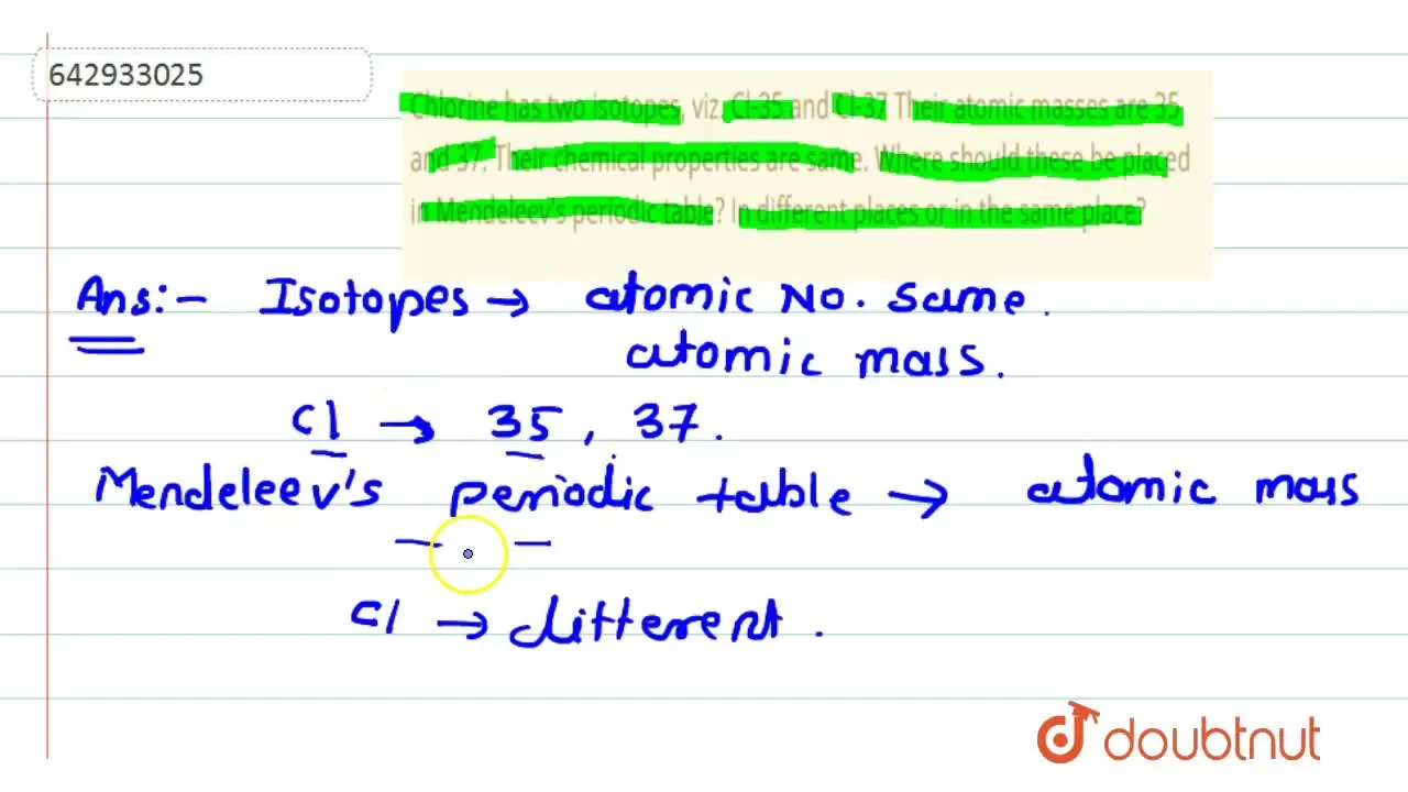 [Marathi] Chlorine has two isotopes, viz. Cl35 and Cl37 Their atomic
