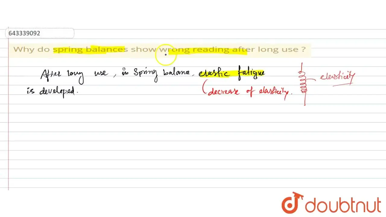 [Assamese] Why do spring balances show wrong reading after long use