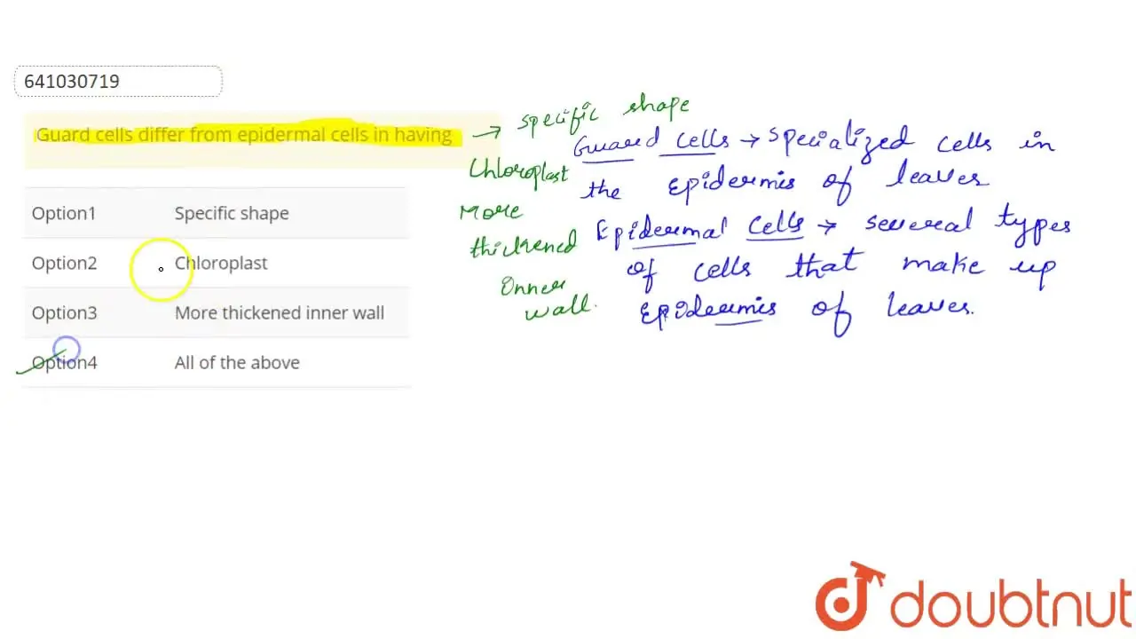telugu-solution-guard-cells-differ-from-epidermal-cells-in-having