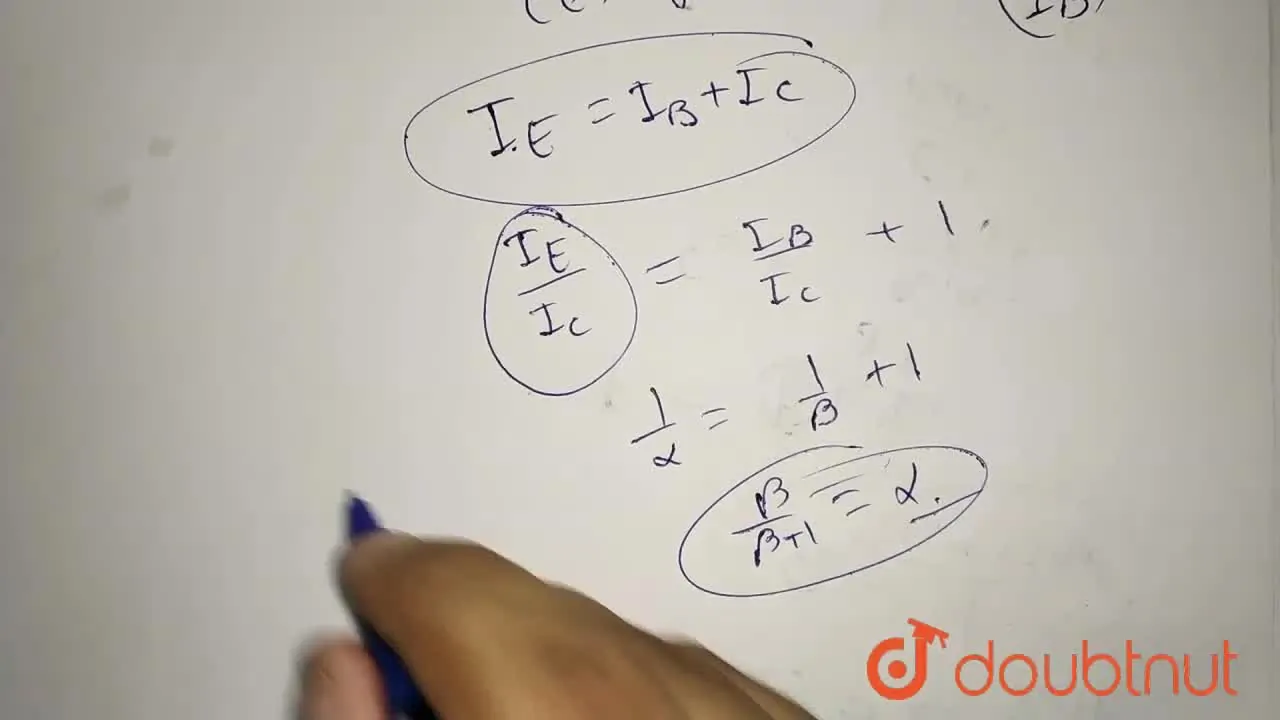 Define current amplification factor α(DC) and β(DC) Obtain the relatio