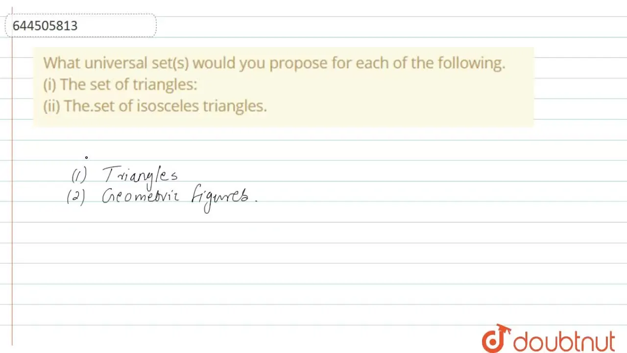 [Malayalam] What universal set(s) would you propose for each of the fo