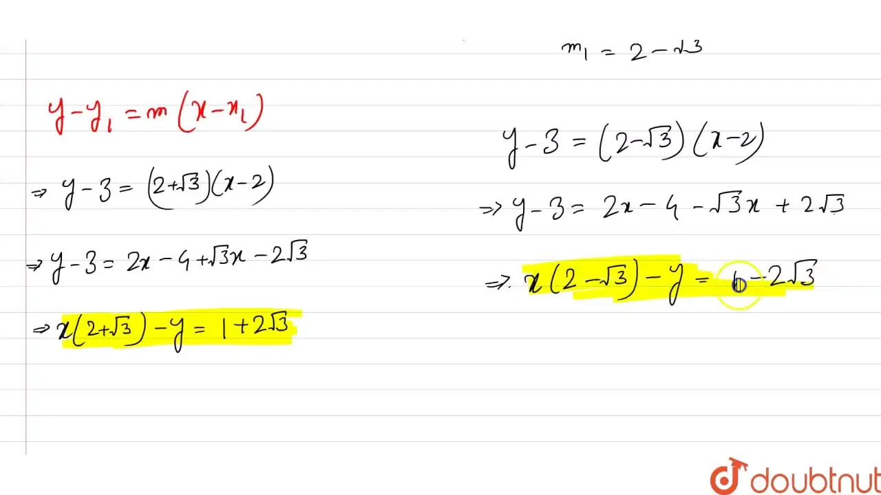 [Bengali] If the equation of the side BC of an equilateral triangle AB