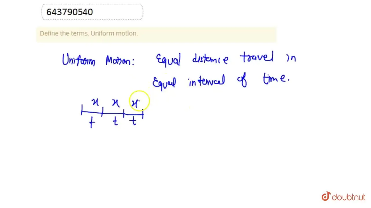 [Marathi] Define the terms. Uniform motion.