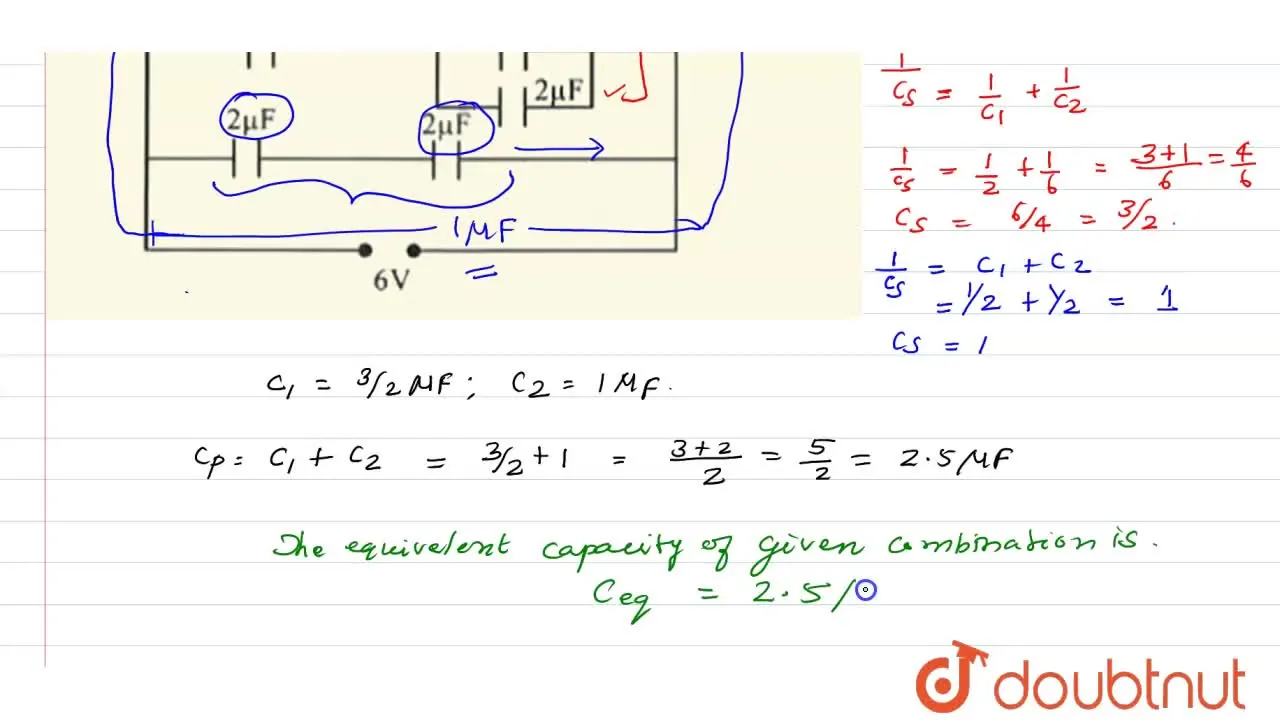 [Tamil] Find the effective capacity of the combination shown below